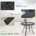 thumbnail image 4 of BUPPLEE 5-Piece Outdoor Dining Set with Textilene Chairs and Round Table with Umbrella Hole for Patio and Backyard, 4 of 9