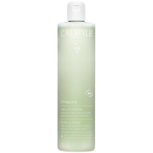 Tónico Caudalie Vinopure, ácido salicílico natural, 200 ml