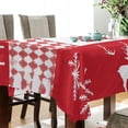 thumbnail image 3 of BZSMCE Square Tablecloth The Deer Sonwflake Pattern Tableclothes, 3 of 9