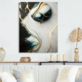 thumbnail image 2 of Designart Abstract Geode Gold And Green Marble IV Canvas Wall Art, 2 of 5