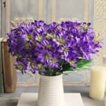 thumbnail image 3 of HEVIRGO 4 Bouquets Lovely Artificial Mini Lily Flower Bouquet Home Wedding Decor 24 Flowers on, 3 of 6
