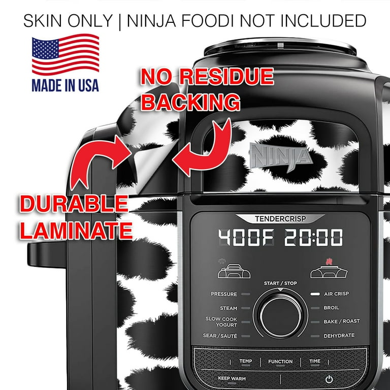 Skin Wrap for Ninja Foodi 8 Quart QT Accessories Cover Sticker Wraps fit Ninja Foodi 8 Quart QT Mdl FD402 LP3 Cow Print Moo Farm