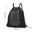 thumbnail image 3 of Bolsos De Hombro Para Balones De Fútbol Bolsa de baloncesto de malla con cordón extraíble para equipo de entrenamiento (gris oscuro), 3 of 6