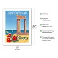thumbnail image 2 of Griechenland (Greece) - Rhodos Island of Rhodes - Temple of Apollo - Vintage Travel Poster by C. Neuria c.1954 - Bamboo Fine Art 290gsm Paper (Unframed) 17x22in, 2 of 4
