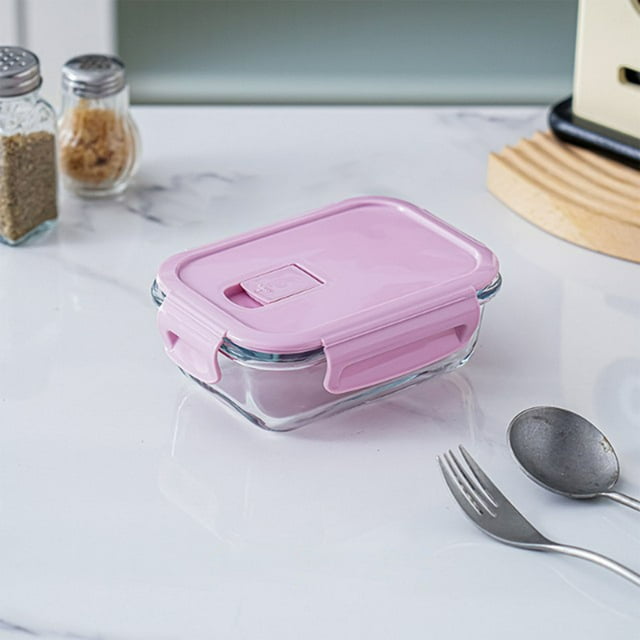 Birdeem Glass Bento Box for Meal Prep, Microwave Safe Lunch Container, Reusable Food Storage with Leakproof Lid for Office, School, Home Use