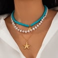 thumbnail image 7 of NICKSUN Shell Necklaces for Women Layered Gold Boho Beaded Seashell Choker Adjustable Imitation Pearl Starfish Necklace Beach Jewelry Hawaiian Summer Accessories for Women, 7 of 7