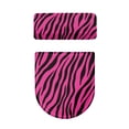 thumbnail image 5 of COEQINE Pink Zebra Print Toilet Lid Dust Cover Set Stretchable Easy Installation Elastic Bottom with a 2-Piece Toilet Cover Set for Home Bathroom Decoration, 5 of 7