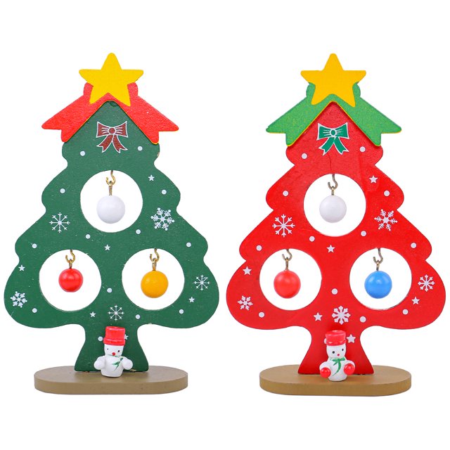 2 pcs DIY Toys for Girls 9-12 Christmas Tree Santa Snowman Pendant Swing Decor Wooden Toy Gift Arts and Crafts for Kids