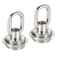 thumbnail image 1 of Unique Bargains 25kg Max Load 30x44mm M10 Thread Ring Shape Female Loop Eye Nut Silver Tone 2 Pack, 1 of 5