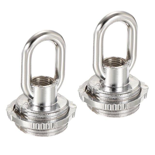 Unique Bargains 25kg Max Load 30x44mm M10 Thread Ring Shape Female Loop Eye Nut Silver Tone 2 Pack