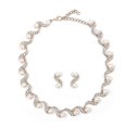 thumbnail image 2 of 43cm-collier De Perles Boucles D'oreilles Deux Pices Femmes Lger Luxe Niche Cent Chane De Jumper Assortie Chane De Clavicule Alliage, 2 of 4