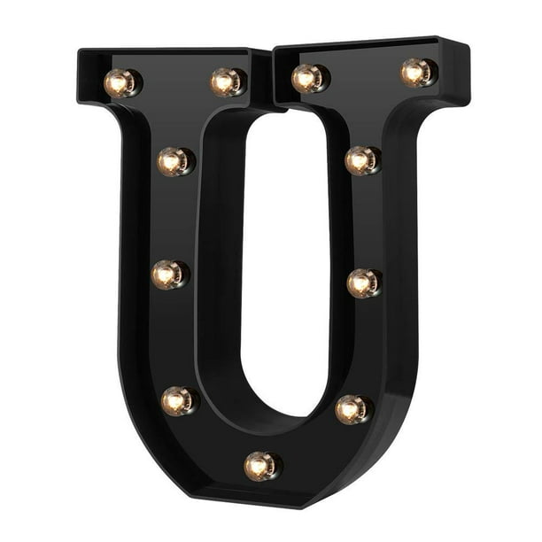 Adorn Life Led Marquee Letter Lights Newly Design Light Up Letters For Events Wedding Party Birthday Home Bar Diy Decoration Cool Black U Cool Black U Walmart Com Walmart Com