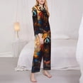 thumbnail image 2 of Bingfone Womens Pajama Sets Prairie Meditating Raccoon Print,Long Sleeve Loungewear Pajamas Set-XX-Large, 2 of 8