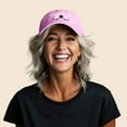 thumbnail image 3 of Dalix Hockey Mom Embroidered Womens Cotton Dad Hat Baseball Cap Adjustable in Light Pink, 3 of 5
