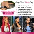 thumbnail image 3 of 13x6 Lace Front Wigs Human Hair 200 Density Straight HD Lace Front Wigs Pre Plucked Straight Glueless Human Hair 13x6 HD Frontal Human Hair Wig for Women, 3 of 5