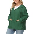 thumbnail image 7 of Avoogue Women Plus Size Waterproof Rain Jacket Raincoat Packable Outdoor Hooded Windbreaker, 7 of 7