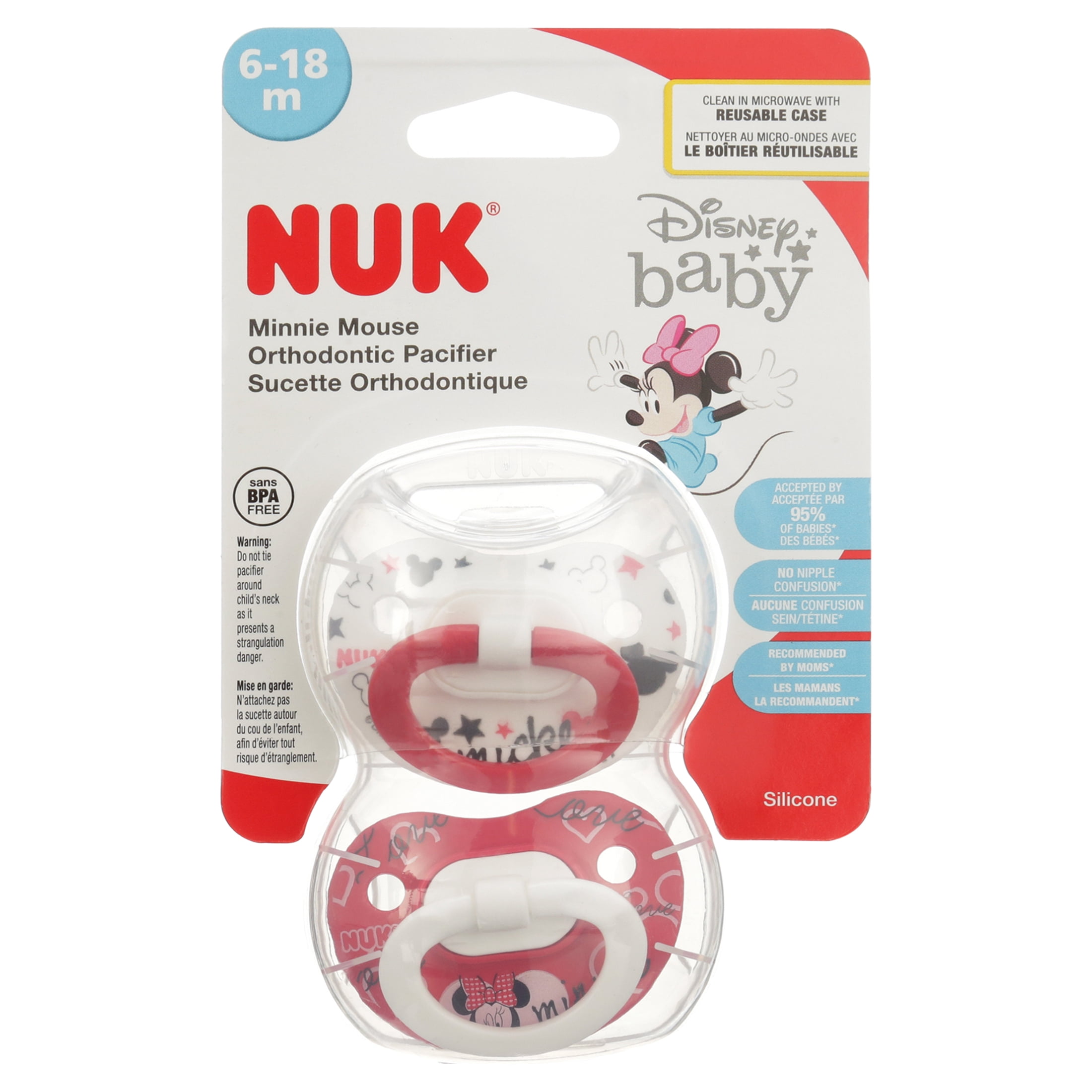 Nuk Orthodontic Pacifiers Girl 6 18 Months 2 Pack Walmart Com Walmart Com