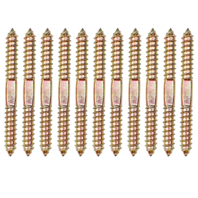 10 Pack 80 * 8mm Threaded Self Tapping Connector Wood Bolt for Furniture Fixing