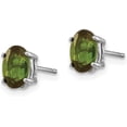 thumbnail image 2 of 14k White Gold Green Tourmaline Earrings - 7mm, 2 of 5