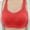 Red, variant on Fznquz Push Up Bras for Women Plus Size Seamless Wireless Lace Soft Yellow Bra