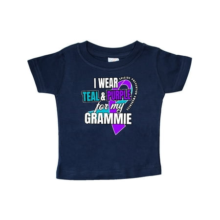 

Inktastic Suicide Prevention I Wear Teal and Purple for My Grammie Gift Baby Boy or Baby Girl T-Shirt
