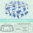 thumbnail image 2 of Sea Turtle Round Tablecloth 60 inch,Shell Pearls Watercolor Circle Table Cloth Polyester Waterproof Stain Wrinkle Free Table Cover for Home Kitchen Dining Party Pinic Patio Outdoor Decor, 2 of 6