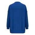 thumbnail image 6 of Plain Pullover Sweatshirts, Women's Oversized Sweatshirt Casual Long Sleeve Button Henley Neck Vintage Tunic Tops (Small, Blue 02), 6 of 6