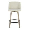 thumbnail image 5 of LumiSource Grey Toriano 26" Fixed-Height Counter Stool - Set of 2, 5 of 9