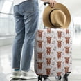 thumbnail image 2 of White Highland Cow Hat Dress Pattern Luggage Cover Fashion Suitcase Cover Baggage Covers Fit 25-28 Inch Luggage (Go Travel), 2 of 5