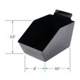 thumbnail image 4 of SSWBasics Black Plastic Slat Wall Accessory Dump Bin Set of 2 - 6” X 5 ½” X 9 ½” Slat Wall Accessories, Durable Slatwall Bins for Efficient Storage and Organization, 4 of 4