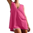 thumbnail image 3 of Robe de Plage Sans Manches pour Femmes, Chemises à Col en V, Décontractée d'Été, Hauts de Couverture Unis Sans Manches, 3 of 7