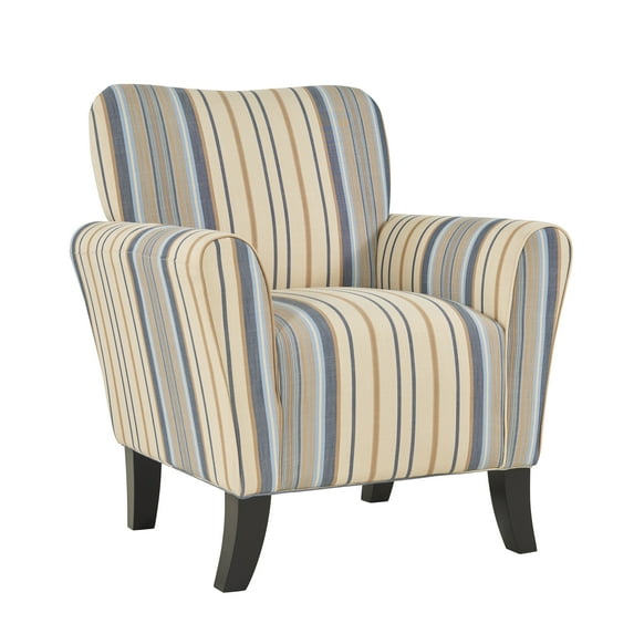 Homesvale Sugar City Arm Chair in Blue Stripe