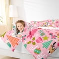 thumbnail image 4 of Feelyou Kawaii Santa Claus Kid Queen Comforter Set, Christmas Snowman Gift Bedding Sets, Winter Festival Holiday Reversible Bedding Comforter Set, Breathable Home Decor, 3pcs, 4 of 8