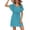 Dark Peacock Blue, variant on Women's Cover Up Short Sleeve Beachwear Coverups Loose V-Neck Bikini Beach Tunic Top