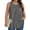 Gray, variant on Vivianyo HD Women's Plus Size Round Neck Pleated Sleeveless Tank Top, Casual Loose Flowy Tunic Vest, Women's Beige, Sizes L-5XL