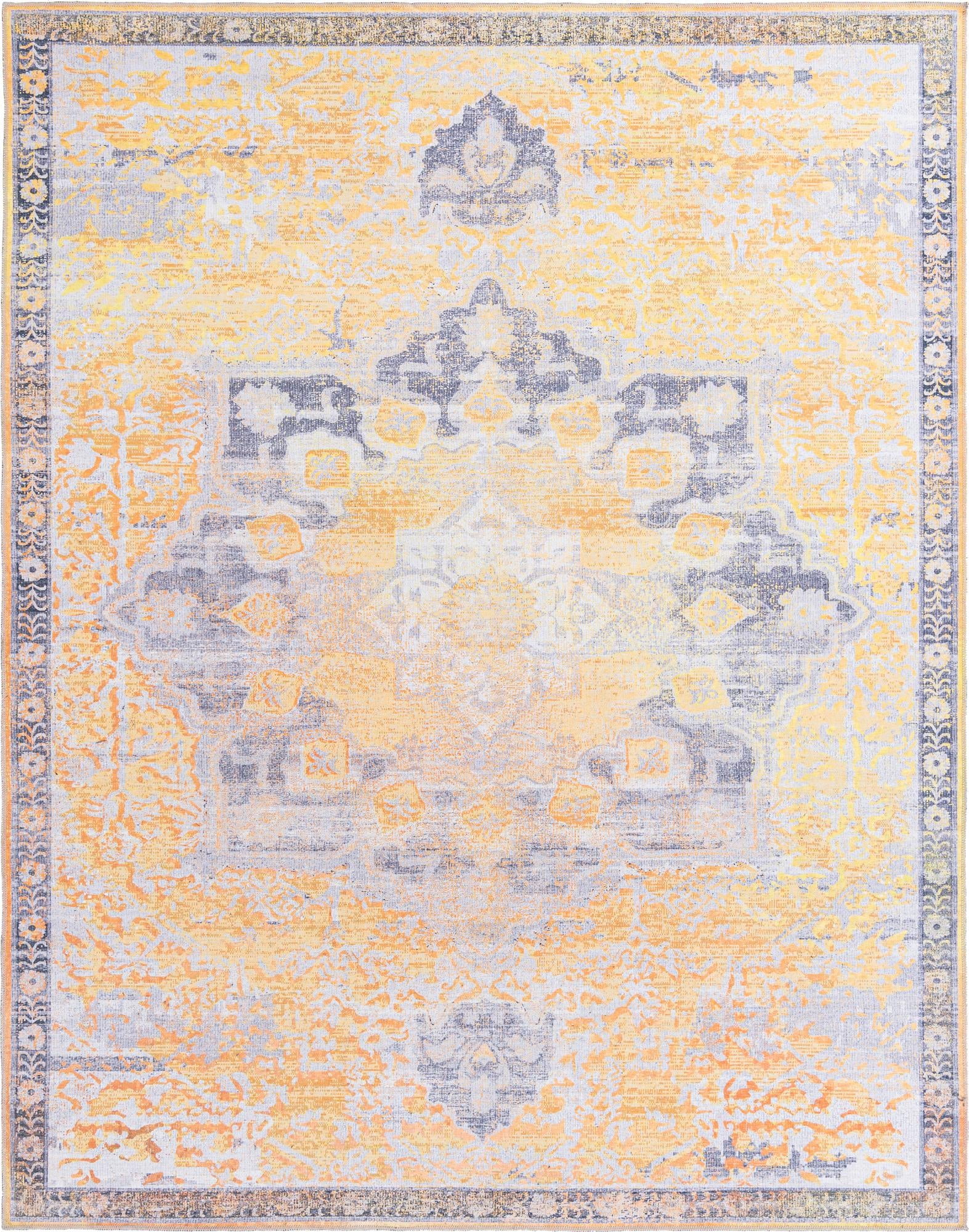 Francesca Collection Washable Rug 8' x 10' Tuscan Yellow
