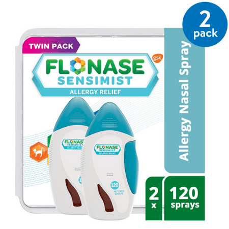 (2 pack) Flonase Sensimist 24hr Allergy Relief Nasal Spray, Gentle Mist, Scent-Free, 240 sprays