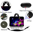 thumbnail image 3 of LSS 8-10.2 inch Neoprene Laptop Sleeve Bag Carrying Case with Handle and Adjustable Shoulder Strap - Purple Blue Floral, 3 of 3