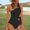 Black, variant on Swimming Women Swimwears Women Swimsuits Shoulder Monokinis Tie Side Cut Out Bathing Suit White S