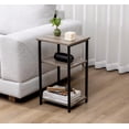 thumbnail image 2 of Nextay 3-Tier End Table, Side Table with Storage Shelf and Adjustable Feet, Small Nightstand for Living Room, Bedroom, Office, 1-Pack, 2 of 8