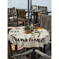 thumbnail image 2 of Outdoor Tablecloth with Umbrella Hole for Patio/Picnic/Party/Camping, Vintage Sunflowers Waterproof Table Cloth Round Cover Washable, Spring Summer Retro Bees Yellow Floral (Dia 60"), 2 of 8