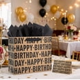 thumbnail image 5 of 13"  Birthday  Bag with Tissue Paper and Greeting Card, Black Happy Birthday Lettering Design  Paper Bag for Men, Women,  (Black), 5 of 6