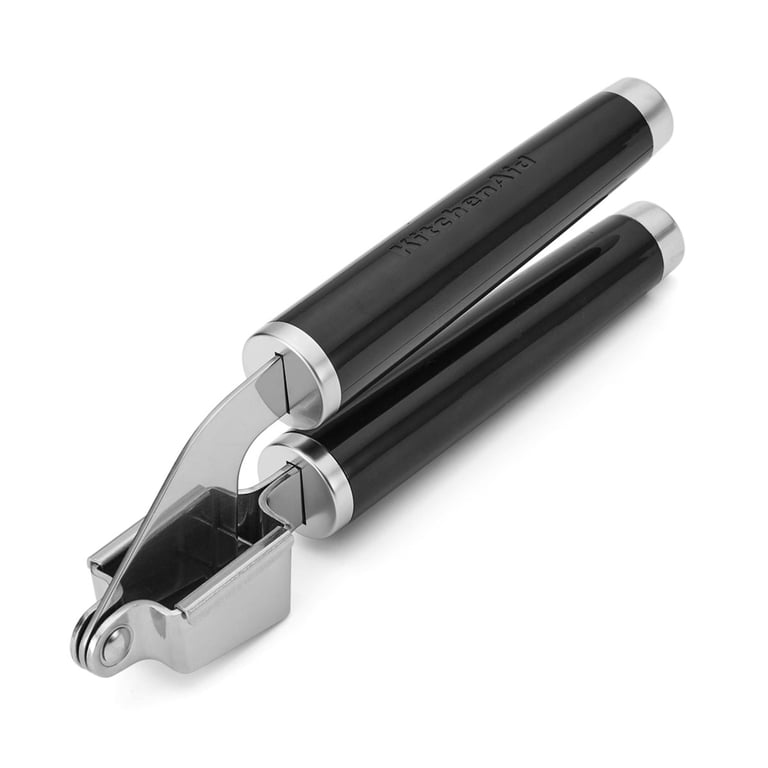 KitchenAid Stainless Steel Garlic Press with Black Handle photo 4
