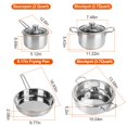 thumbnail image 5 of 7Pcs Stainless Steel Cookware Set, Pots and Pans Kitchen Cooking Set with Rivets Handles, Heat Induction Pot Pans Set, Oven Dishwasher Safe, Silver, 5 of 12