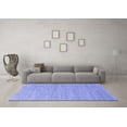 thumbnail image 3 of Ahgly Company Indoor Rectangle Solid Blue Modern Area Rugs, 3' x 5', 3 of 4