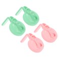 thumbnail image 1 of Uxcell 4 Pack Mason Jar Pour Spout Lid, Mason Jar Lids Wide Mouth Airtight Flip Cap Lids with Handle for Drinking Salad Dressing and Food Storing, Pink/Cyan, 1 of 6