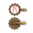 thumbnail image 1 of Comment Expression Morse Code Points Lignes Épingle à Cheveux Fleur en Métal Vintage Headdress, 1 of 3