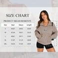 thumbnail image 2 of TEMOFON Sweatshirt for Women Long Sleeve Stand Collar Zip-Up Fleece Cropped Hoodies Casual Fall Sport Tops with Pockets L, 2 of 10