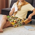 thumbnail image 3 of Haiem Kittens With Maple Leaves Men's Pajama Short with Soft Woven Cotton Elastic Waistband Sleep Short-Medium, 3 of 9
