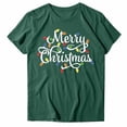 thumbnail image 4 of Gibobby Camisas de Navidad para mujer Navidad Moda Casual Impresión Manga Corta Cuello Redondo Suelta Camiseta Blusa Tops(Verde,CH), 4 of 5
